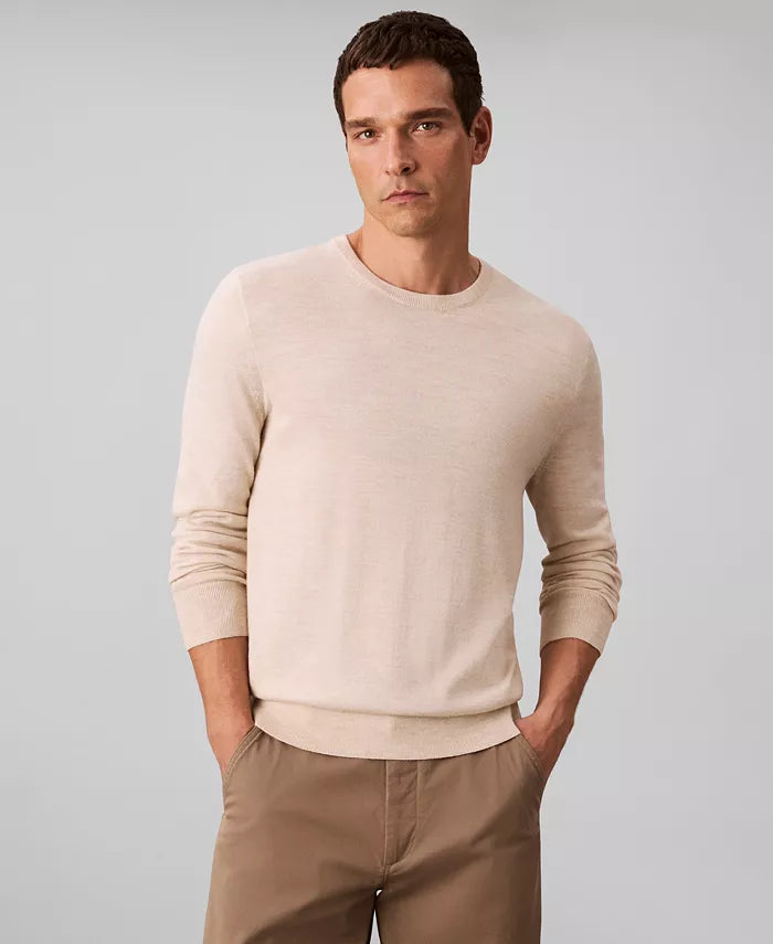 Men'S Merino Wool Blend Crewneck Sweater
