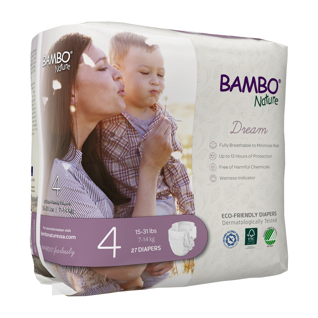 BMBNAT DIAPERS SIZE 4 ( 6 X 27 OZ   )
