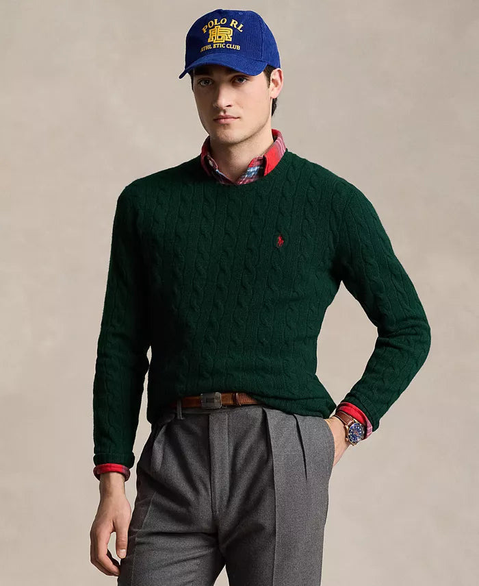 Men'S Wool-Cashmere Cable-Knit Sweater