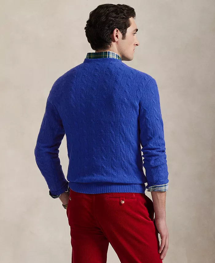Men'S Wool-Cashmere Cable-Knit Sweater