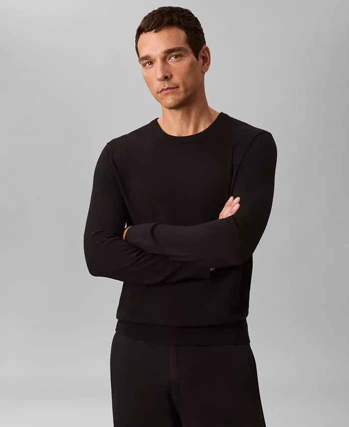 Men'S Merino Wool Blend Crewneck Sweater