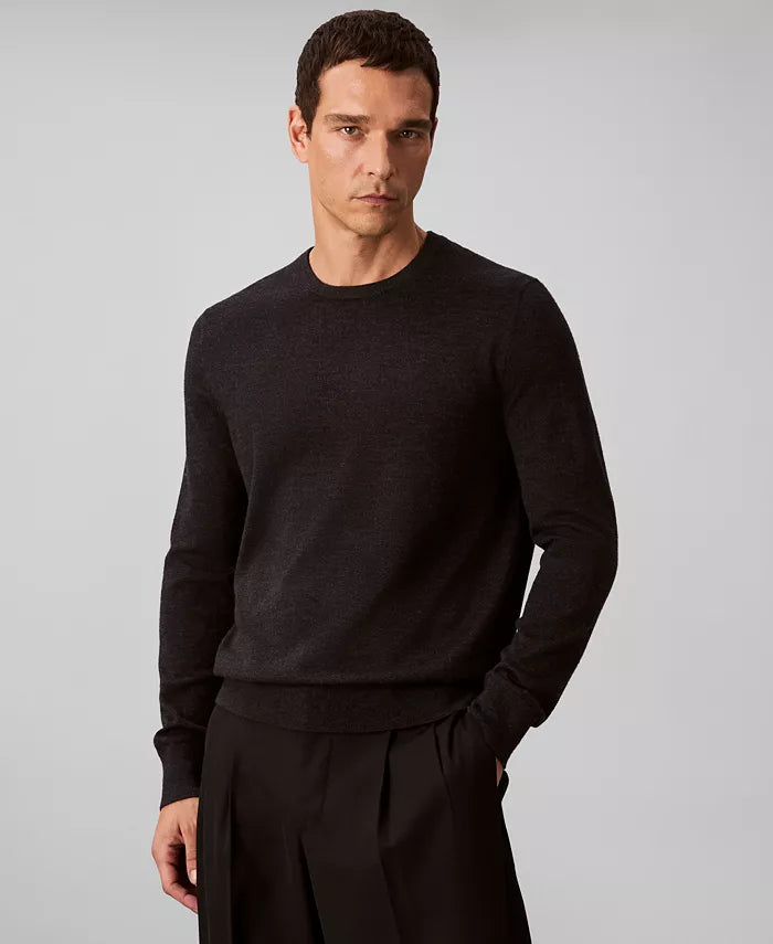 Men'S Merino Wool Blend Crewneck Sweater