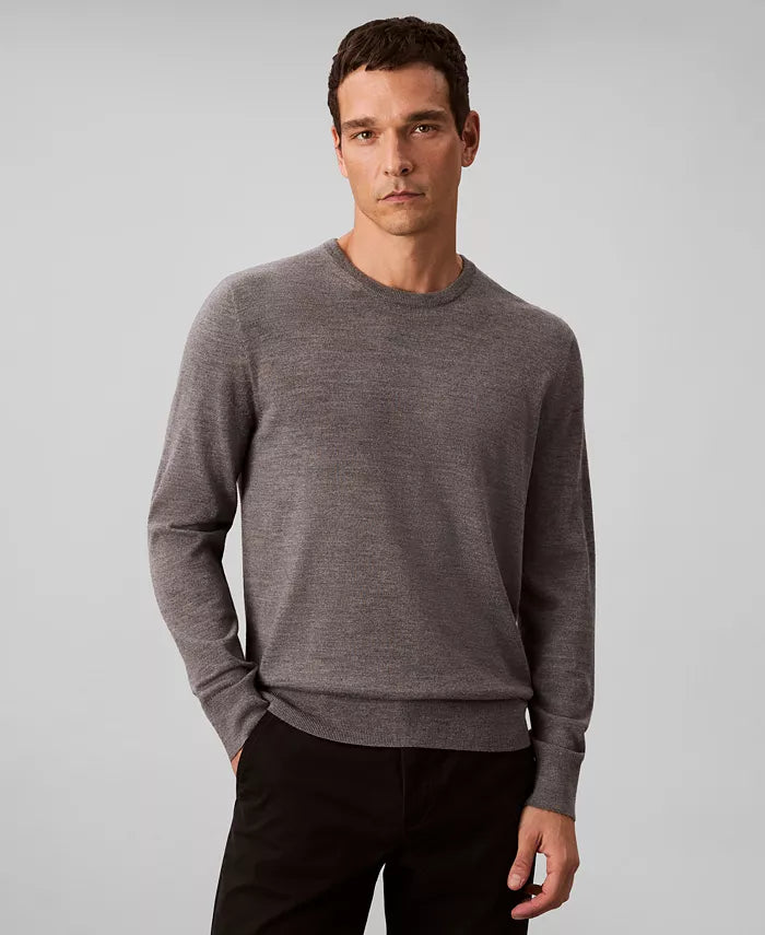 Men'S Merino Wool Blend Crewneck Sweater