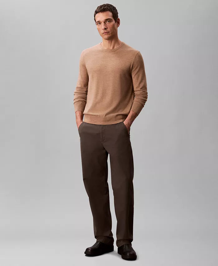 Men'S Merino Wool Blend Crewneck Sweater