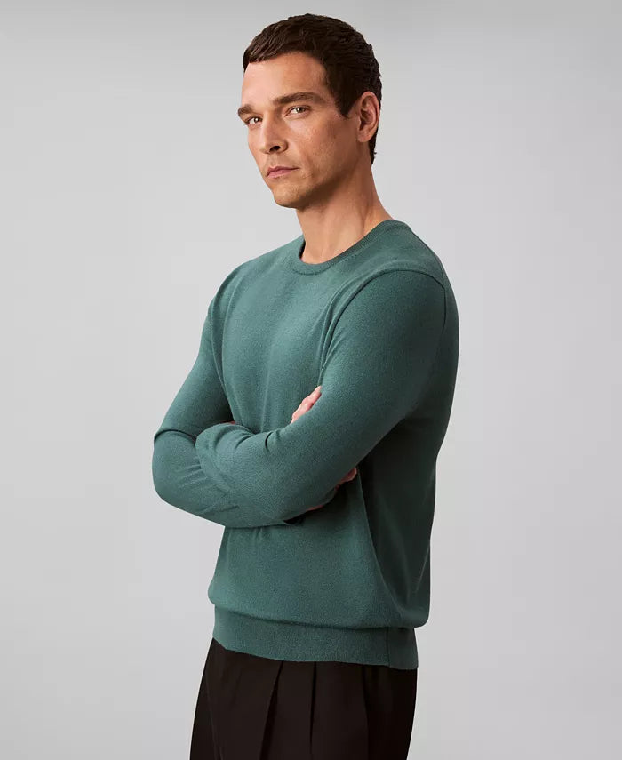 Men'S Merino Wool Blend Crewneck Sweater
