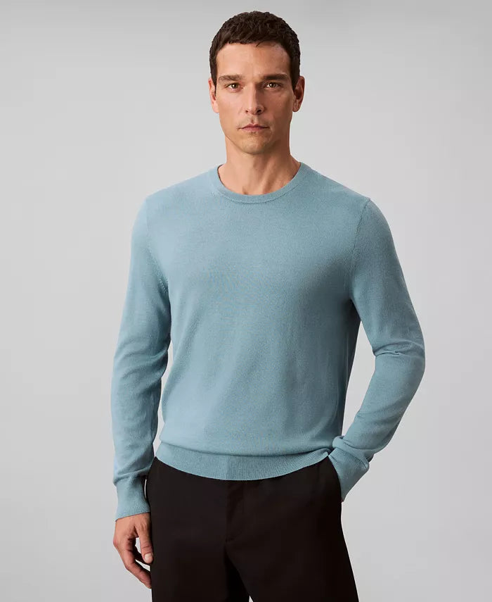 Men'S Merino Wool Blend Crewneck Sweater