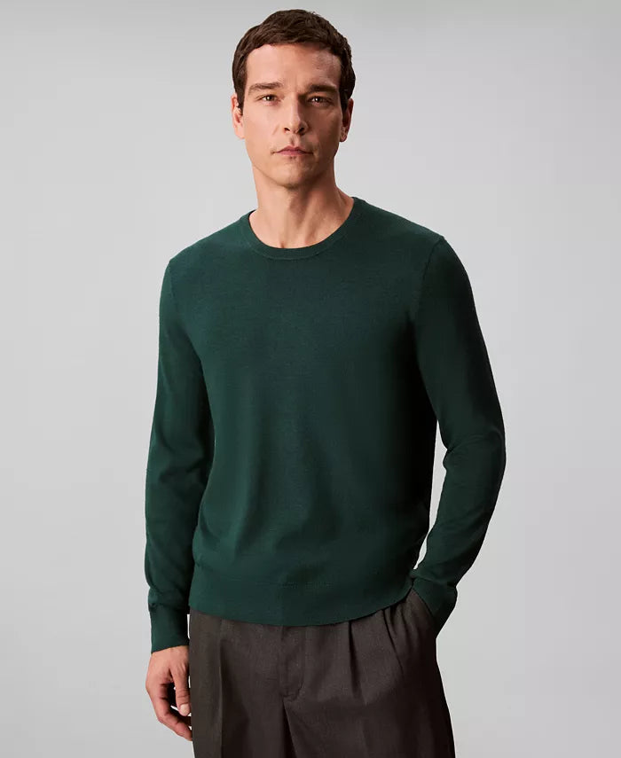Men'S Merino Wool Blend Crewneck Sweater