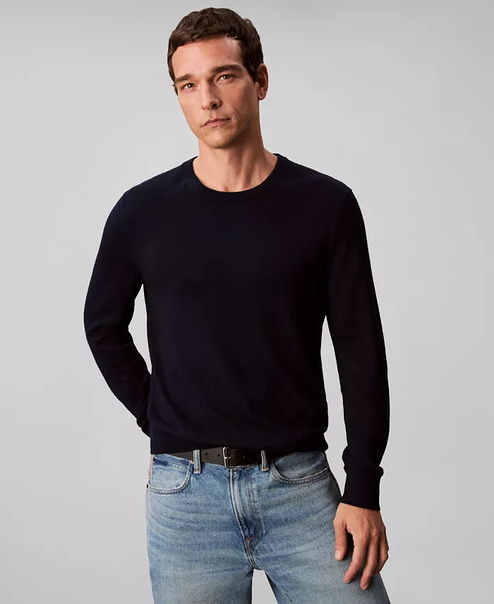 Men'S Merino Wool Blend Crewneck Sweater
