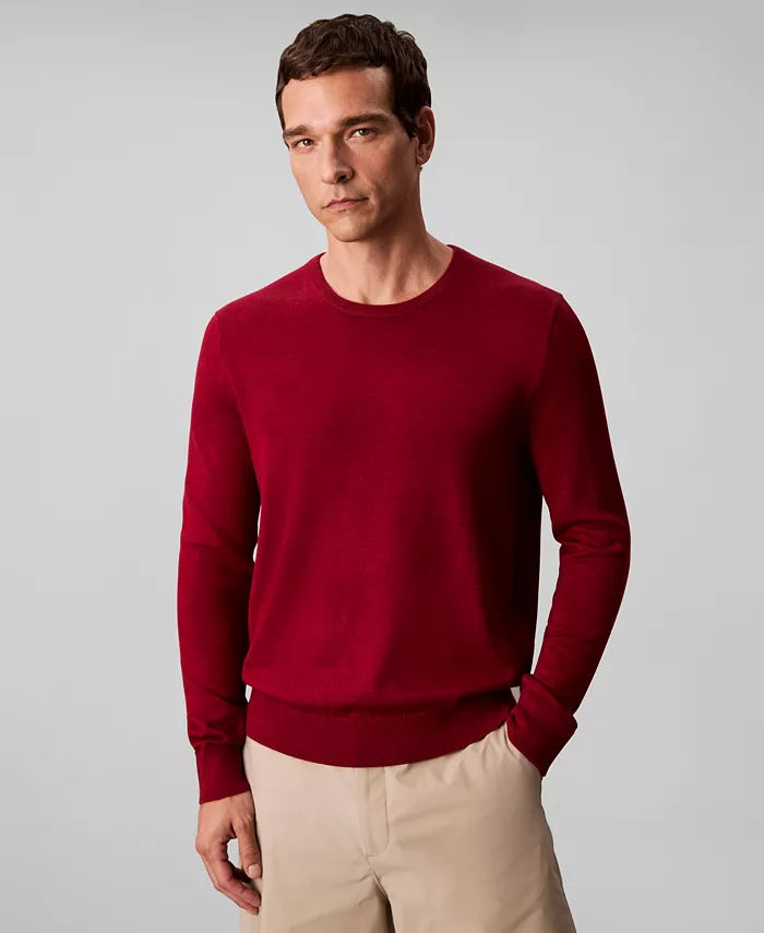 Men'S Merino Wool Blend Crewneck Sweater