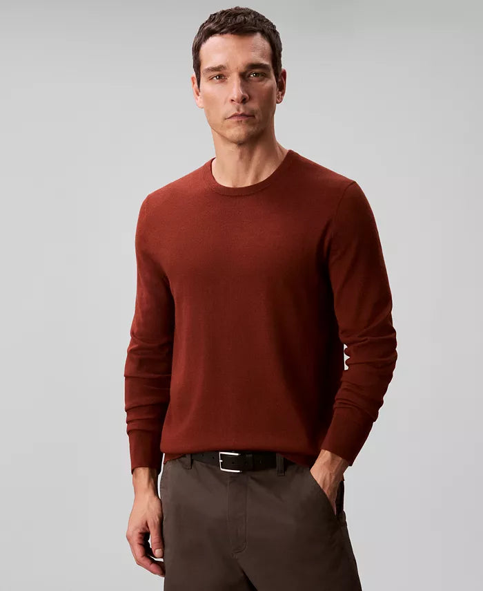 Men'S Merino Wool Blend Crewneck Sweater