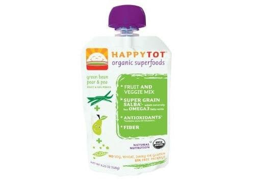 Happy Baby Green Bean, Pear, Peas Baby Stage 4 Food (16x4.22 Oz)