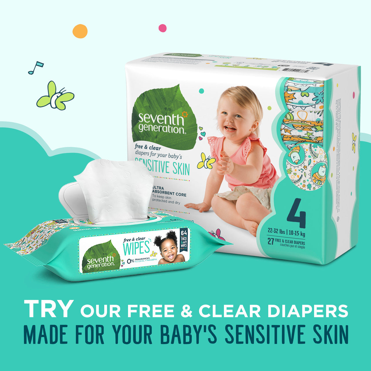 Seventh Generation F&C Baby Wipe Refil (3x256 CT)