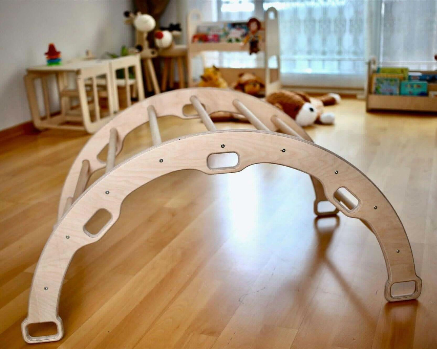 Montessori Climber Set: Arch, Rocker, Ramp, and Pillow