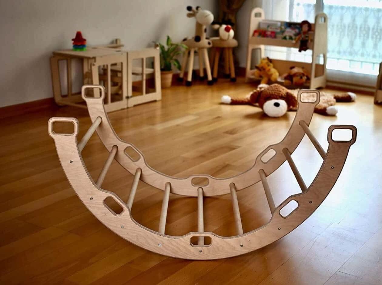 Climbing Arch / Rocker with Flamingo Pattern Pillow