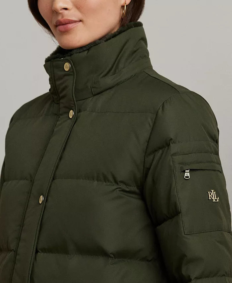 Women'S Faux-Fur Hooded Puffer Coat