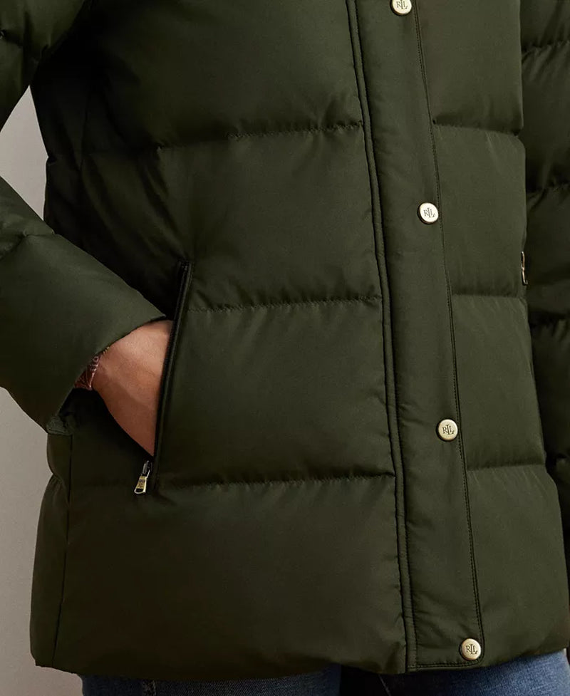 Women'S Faux-Fur Hooded Puffer Coat